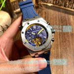 Copy Audemars Piguet Royal Oak Sapphire Crystal Blue Dial Watch 42mm